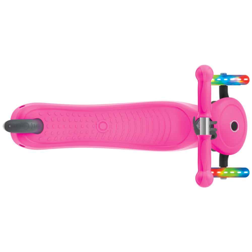 Globber-Primo-Lights-V3-Anodized-Bar-3-Wheel-Scooter-Pink-Top-View