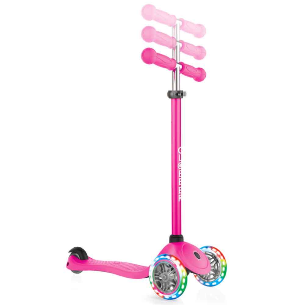 Globber-Primo-Lights-V3-Anodized-Bar-3-Wheel-Scooter-Pink