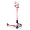 Globber-Primo-Lights-Foldable-Three-Wheel-Scooter-Pink-Height-Adjsut