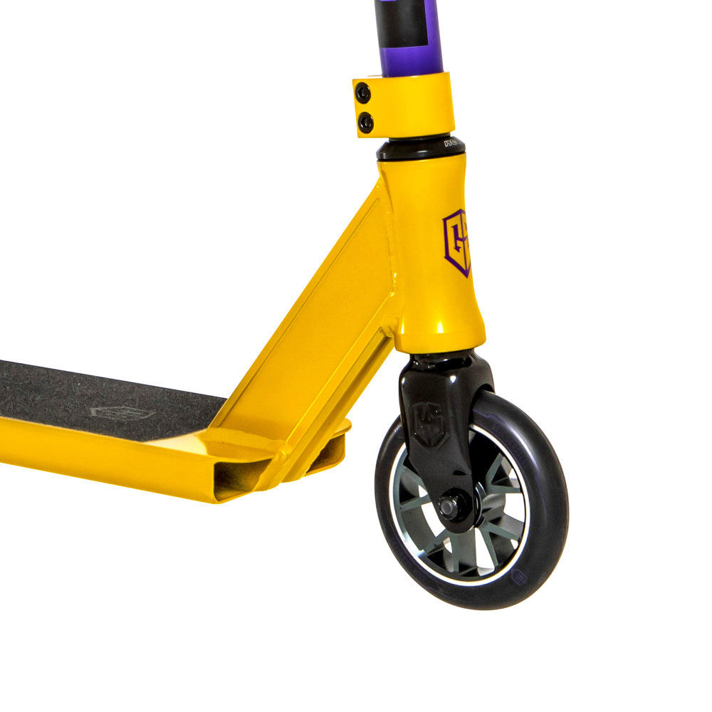 Grit-Fluxx-Pro-Stunt-Scooter-110mm-Gold-Purple-Fork-View