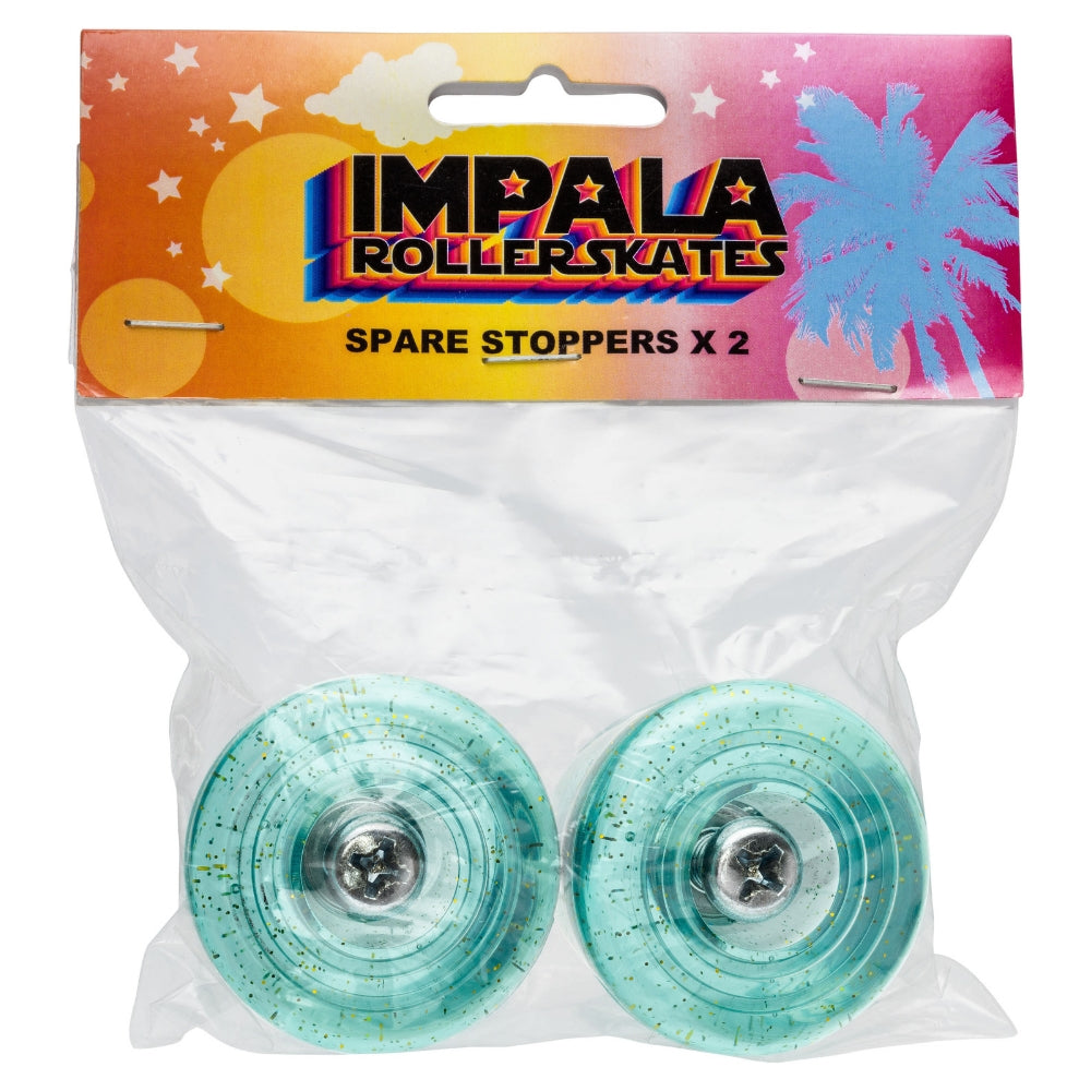 Impala-Roller-Skates-Bolt-on-Toe-Stoppers-Pair- Glitter-Blue