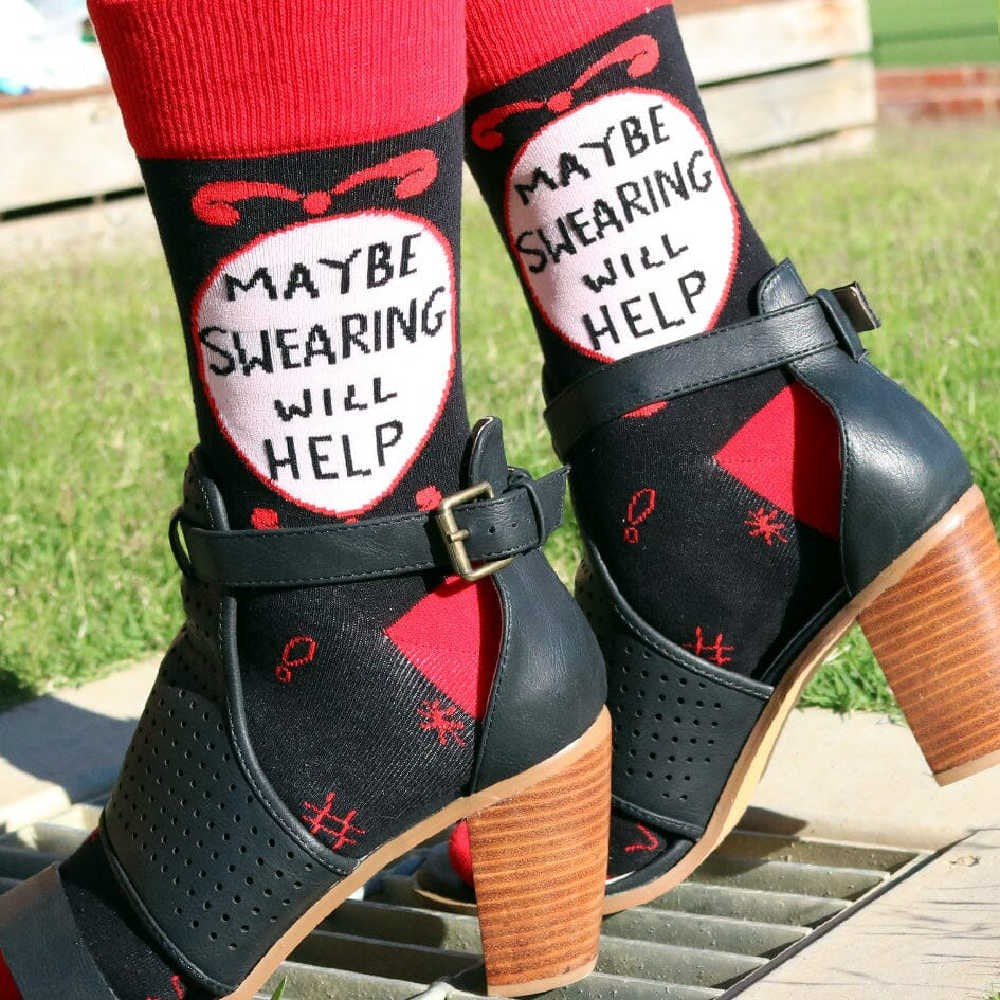JUBLY-UMPH-Maybe-Swearing-Will-Help-Socks-Being-Worn-In-High-Heeled-Shoes