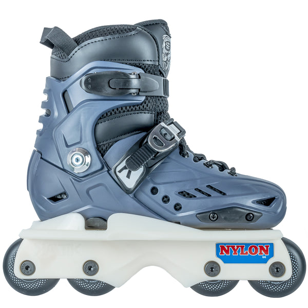 Kaltik-Steel-Blue-Nylon-Junior-Adjustable-Aggressive-Inline-Skate-Side-View