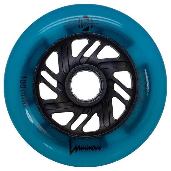 Luminouse-LED-Inline-Skate-100mm-Wheel-Blue