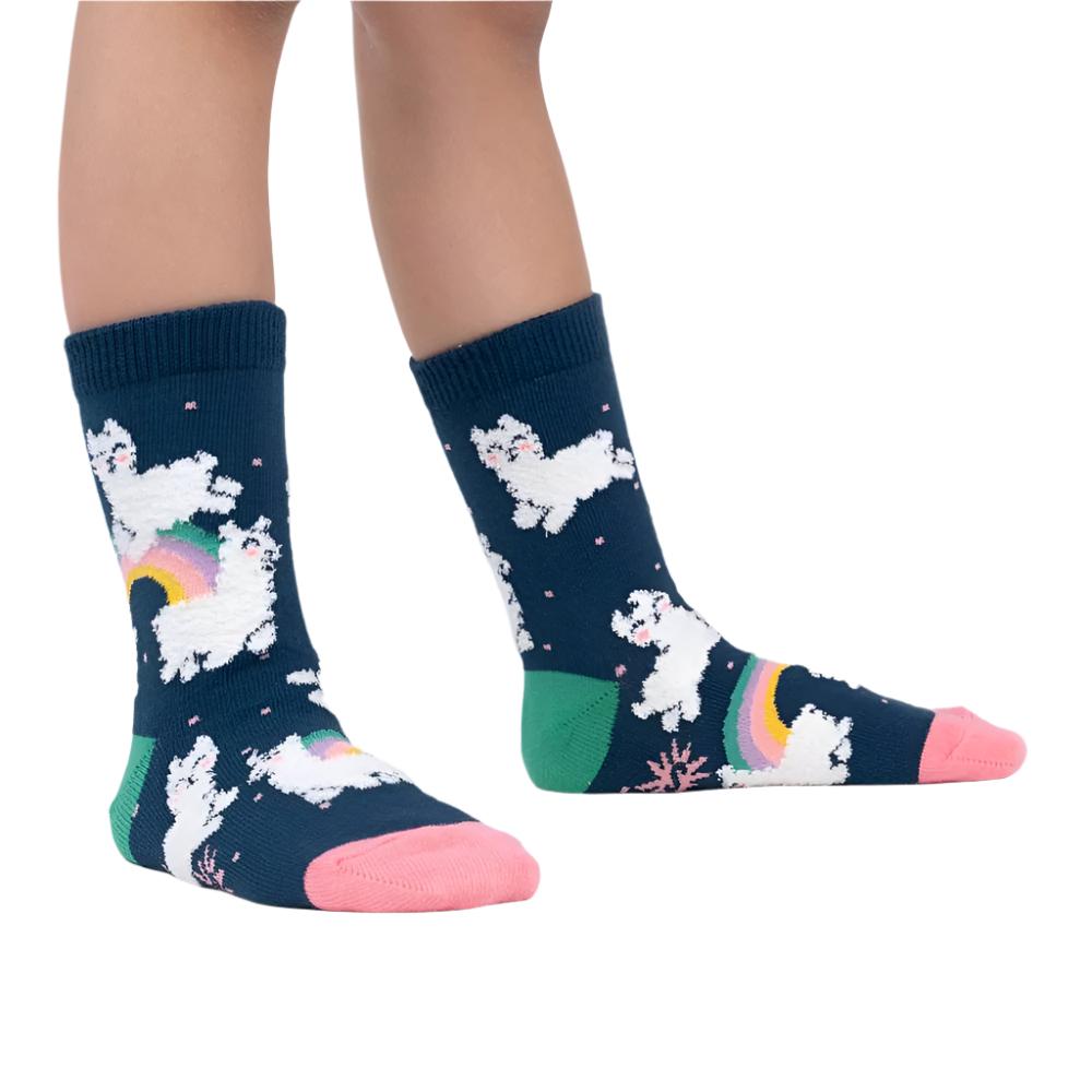 Sock-It-To-Me-Crew-Junior-Socks---Llam-Where-Over-the-Rainbow