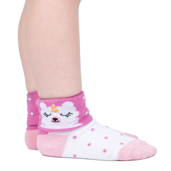 Sock-It-To-Me-Turn-Cuff-Junior-Socks---Llama-Corn