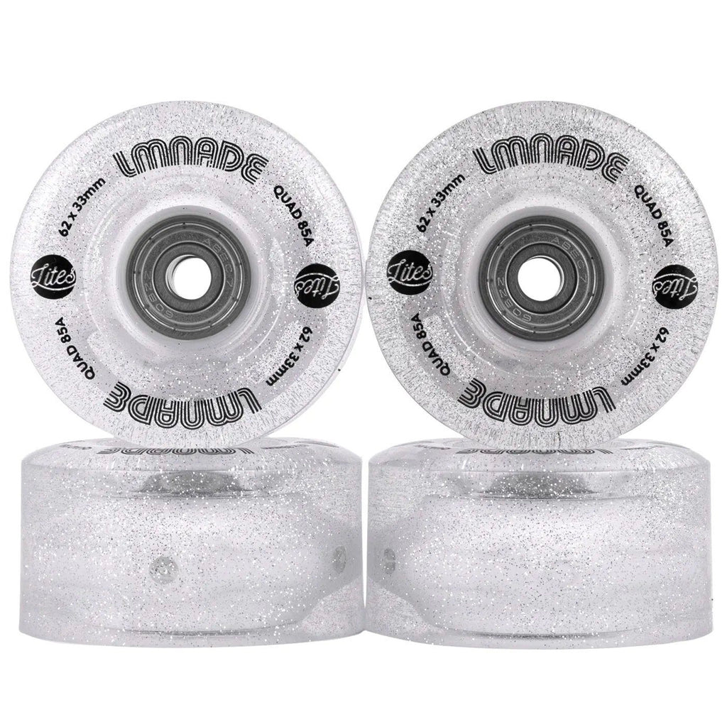 Lmnade-LED-Lites-Roller-Skate-Wheel-Bearings-Combo-4pack-Clear