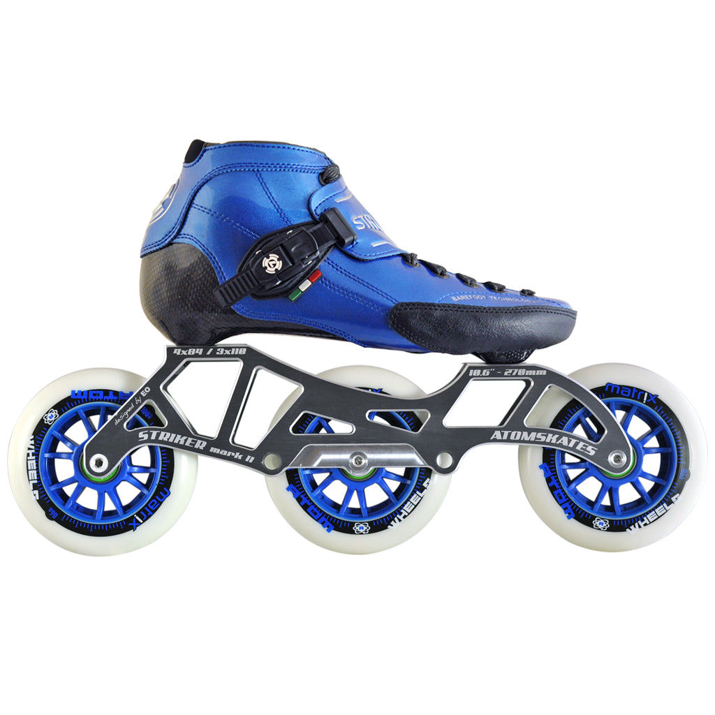 LUIGINO-Strut-3-Wheel-Inline-Speed-Skate-Package---- Blue-Boot