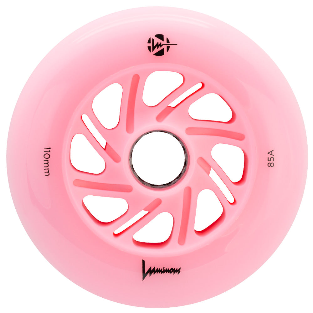 Luminous-LED-Light-Up-Inline-Skate-Wheel-110mm-Flamingo-Pink