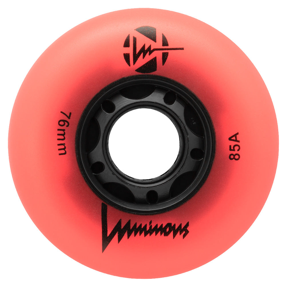 Luminous-76mm-Glow-Inline-Skate-Wheels-Coral-85aLuminous-76mm-glow-wheels-coral-85a