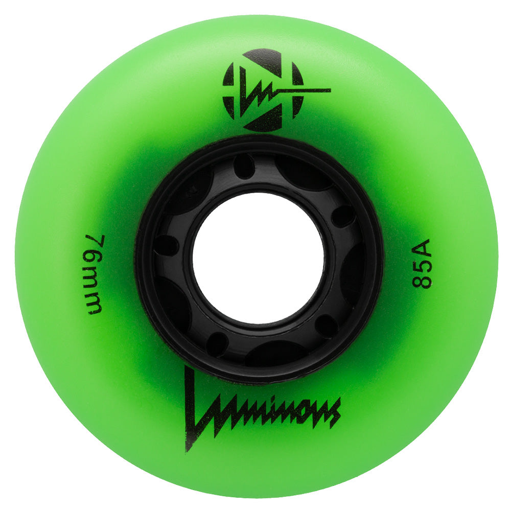 Luminous-76mm-Glow-Inline-Skate-Wheels-Green-85aLuminous-76mm-glow-wheels-green-85a