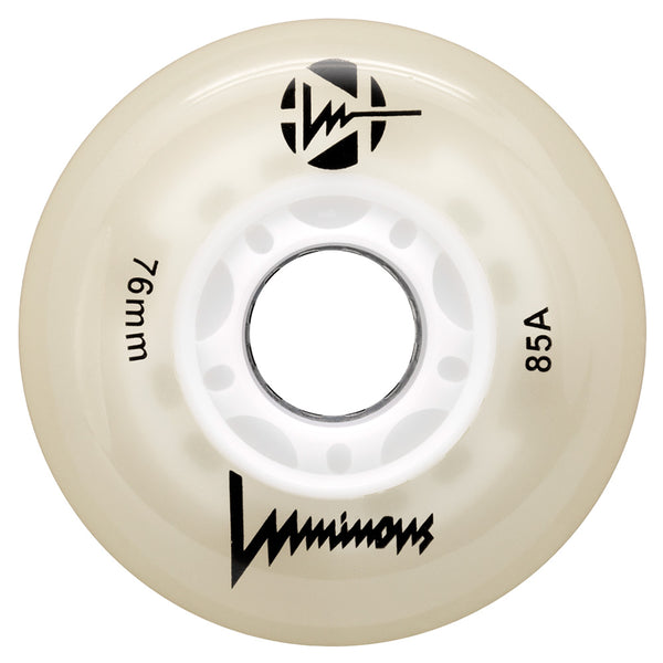 Luminous-76mm-Glow-Inline-Skate-Wheels-White-85aLuminous-76mm-glow-wheels-white-85a