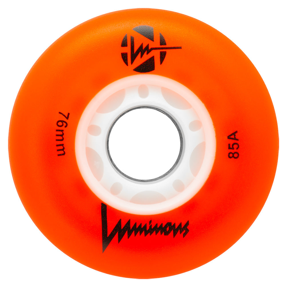 Luminous-76mm-Inline-Skate-Wheels-Orange-85a