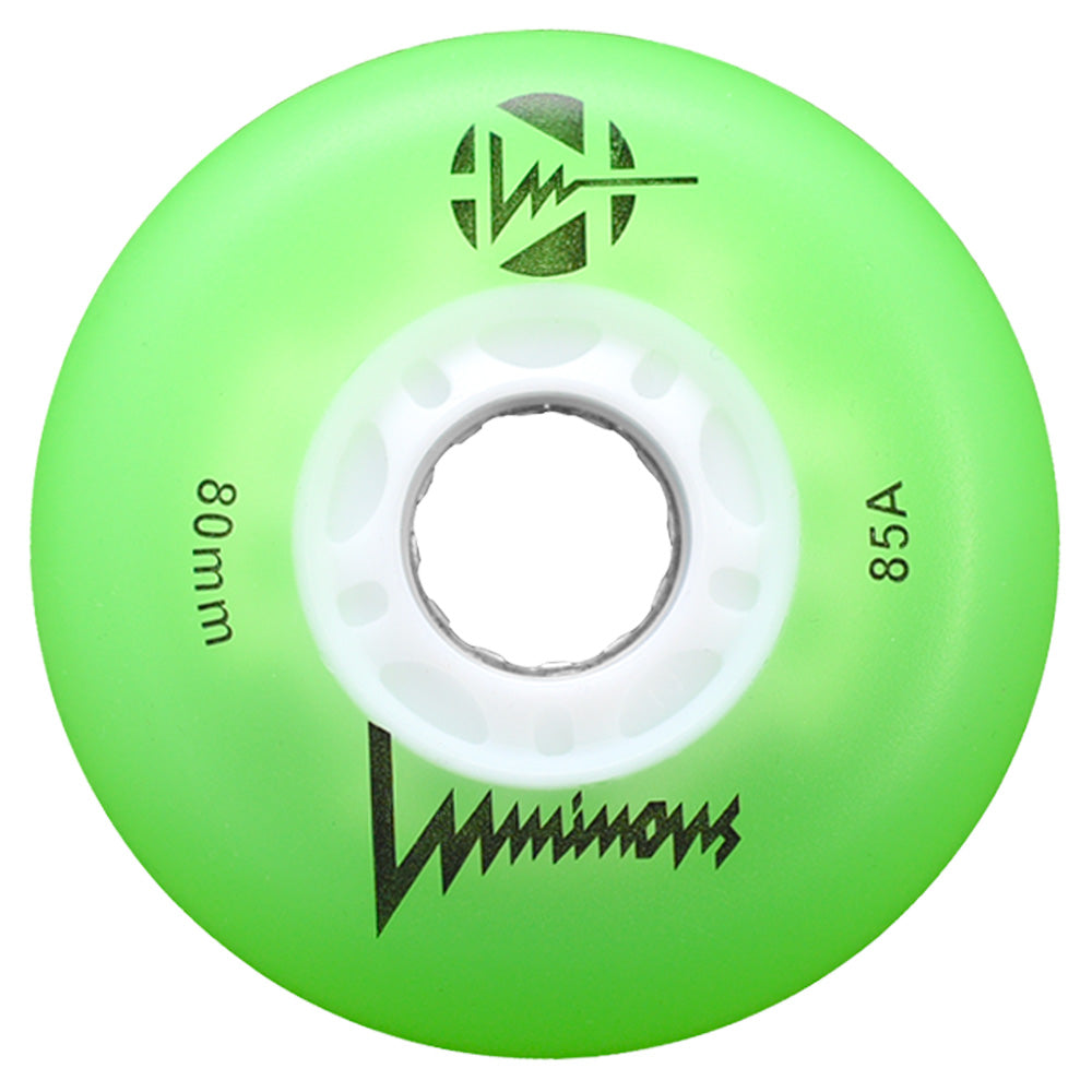 Luminous-LED-80mm-Inline-Skate-Wheel-Green-85a