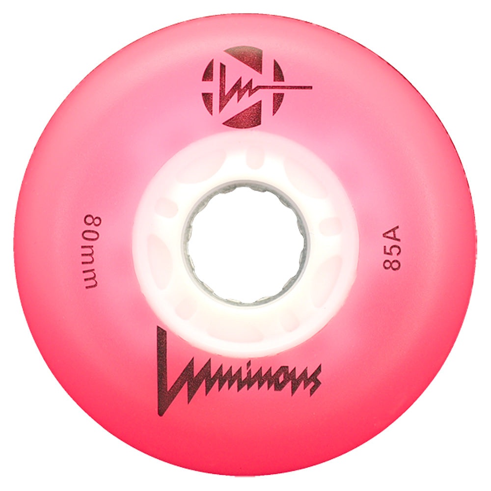 Luminous-LED-80mm-Inline-Skate-Wheel-Pink-85a