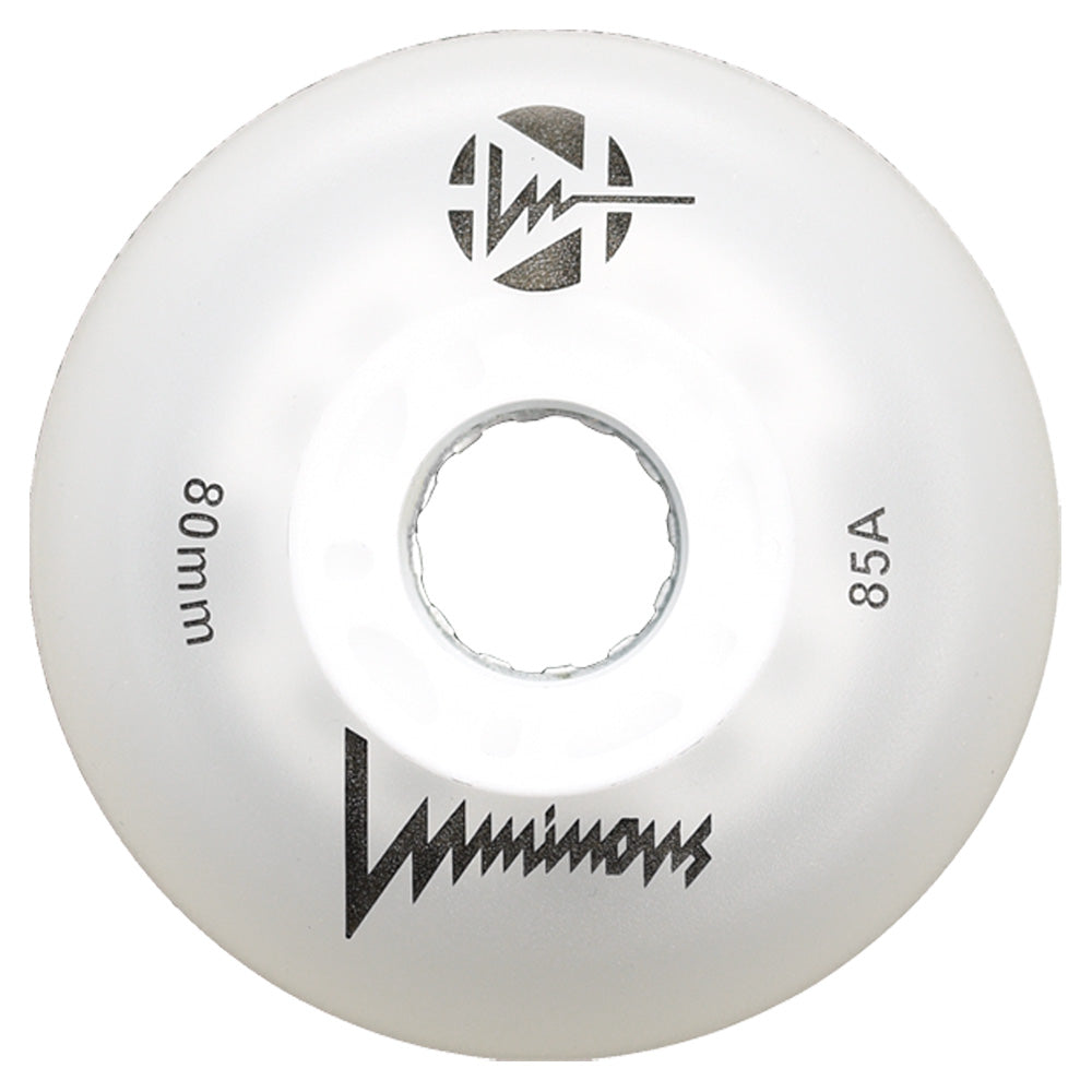 Luminous-LED-80mm-Inline-Skate-Wheel-White-85a