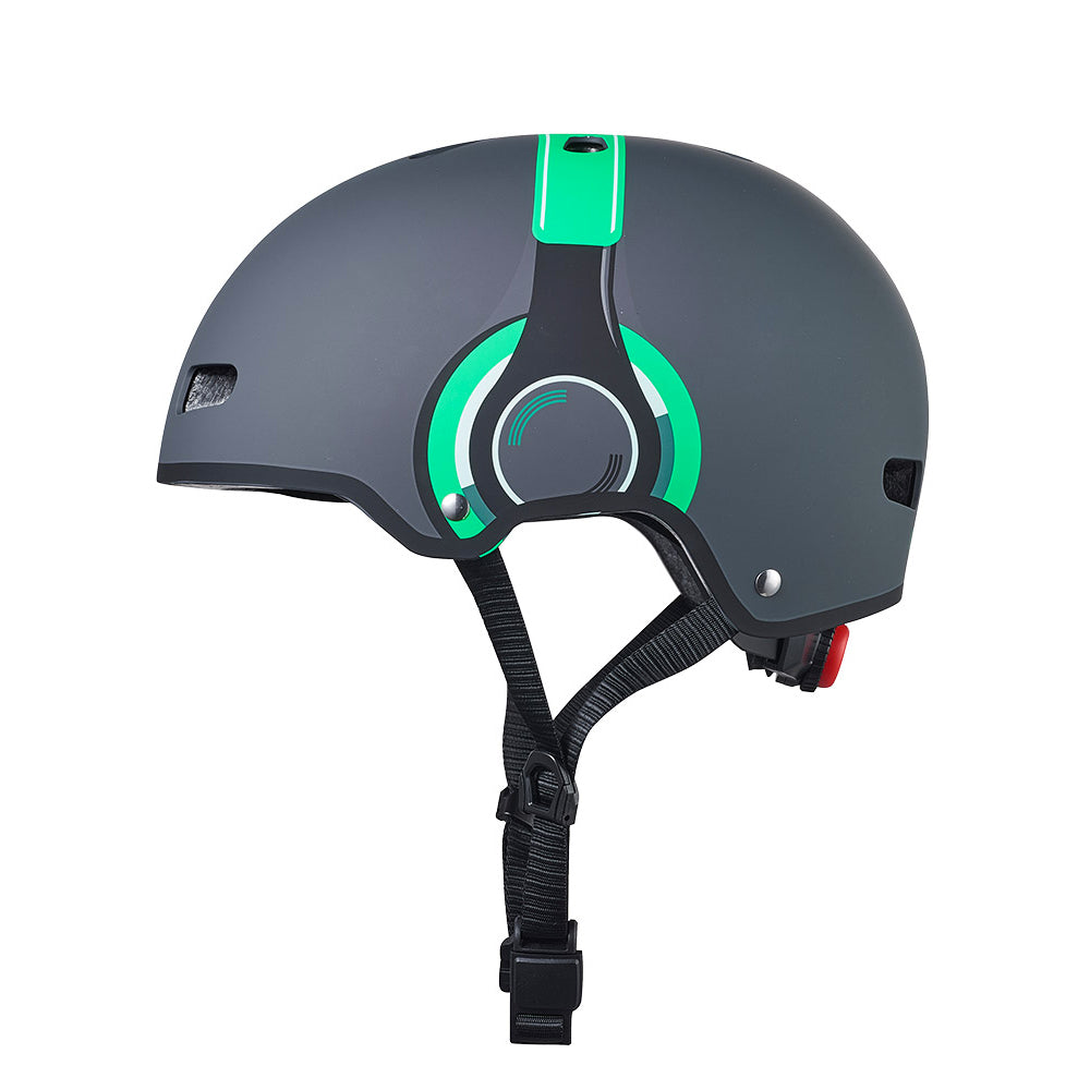 Micro-Patterned-LED-Bike-Rated-Helmet-Side-Headphones-Grey