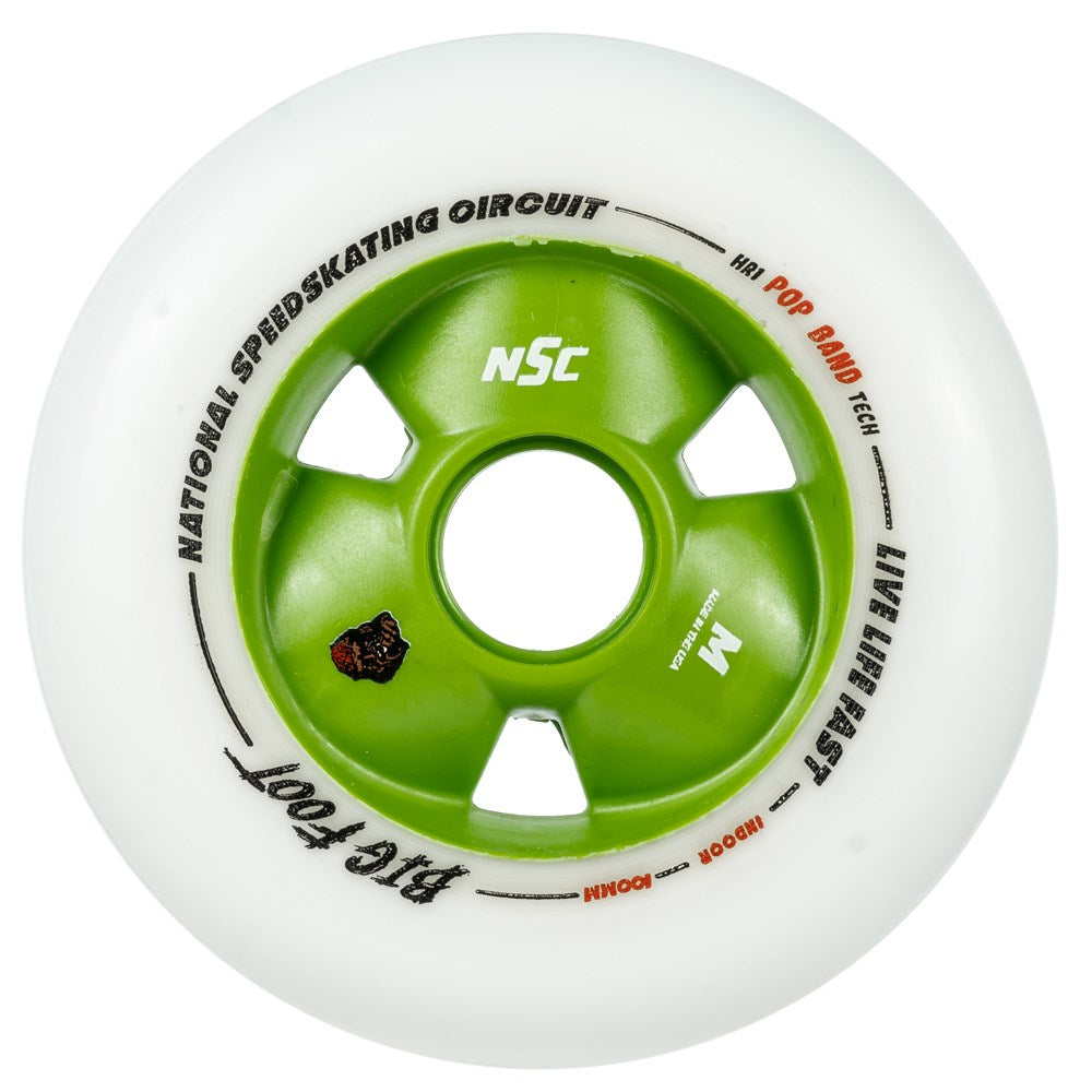 NSC-Big-Foot-100mm-Green-Hub-indoor-Speed-Inline-Skating-Wheel