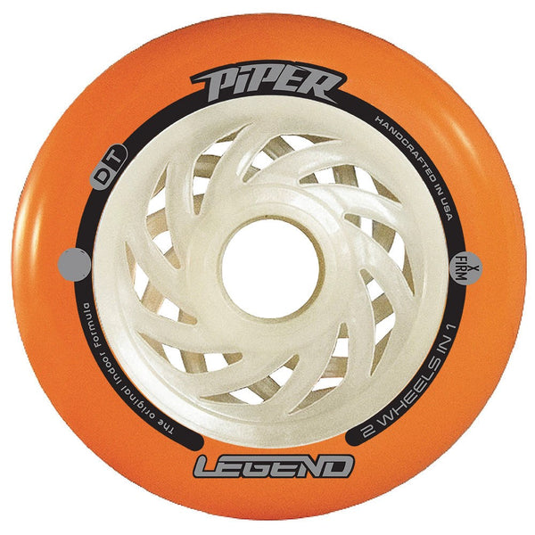 Piper-Legend-XFirm-110mm-Orange-Inline-Speed-Wheel-Front-View