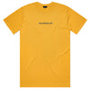 Parallel-Flower-Text-Logo-Tee-Yellow-Front-View