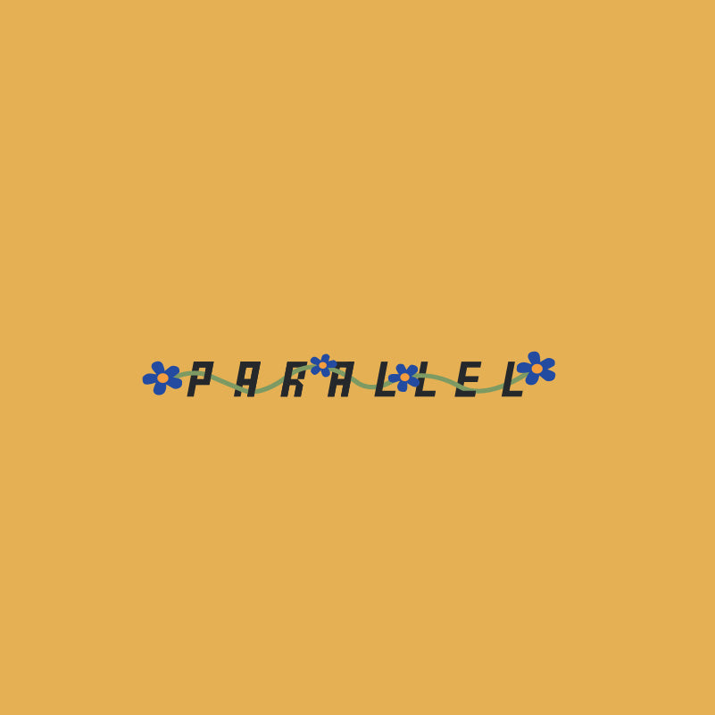 Parallel-Flower-Text-Logo-Tee-Yellow