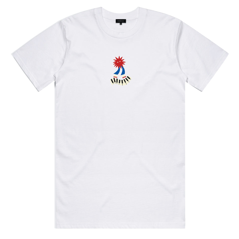 Parallel-Swing-Tee-White-Front-View