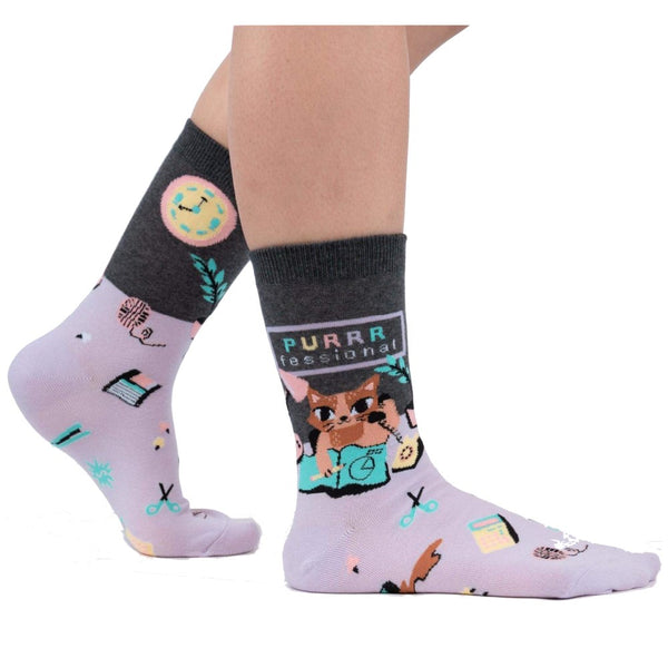 Sock-It -To-Me-Crew -Womens-Socks - Purrrfessional-Legs