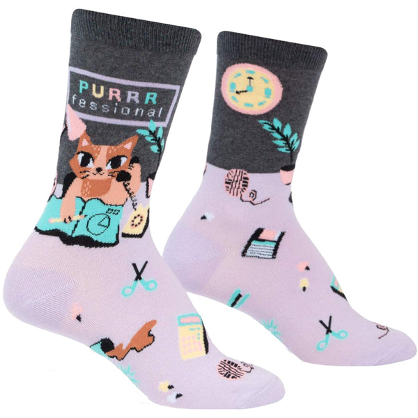 Sock-It -To-Me-Crew -Womens-Socks - Purrrfessional