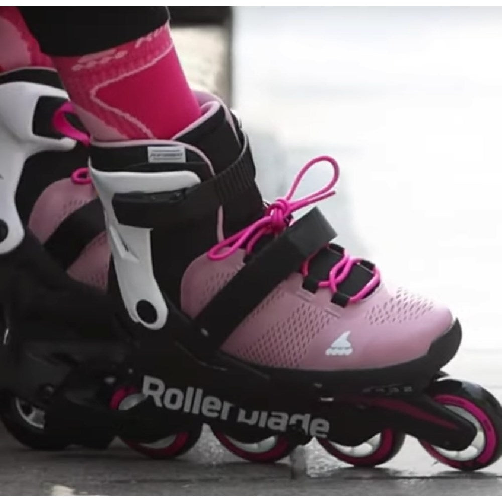 Rollerblade-Microblade-Junior-Girls-Pink-White-Lifestyle-View