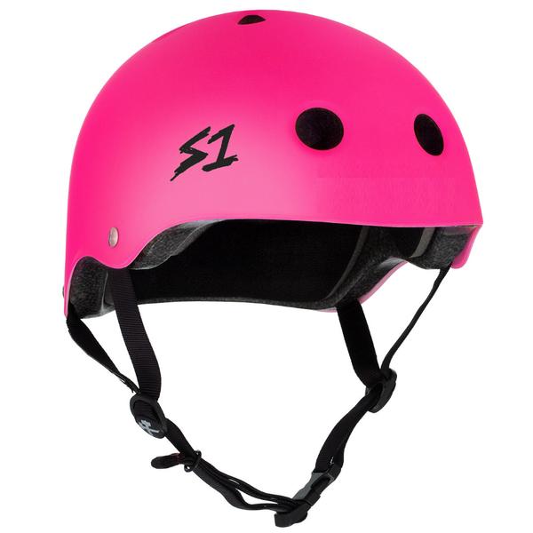 S-One Certified Bike Skate Scooter Helmet Hot Pink
