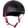 S-One-Mini-Lifer-Helmet-Matte-Black-Pink-Strap