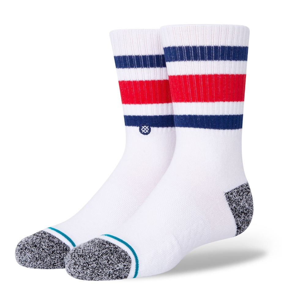 Stance-Boyd-St-Kids-Socks-White-And-Blue-And-Red-Stripe- Pair