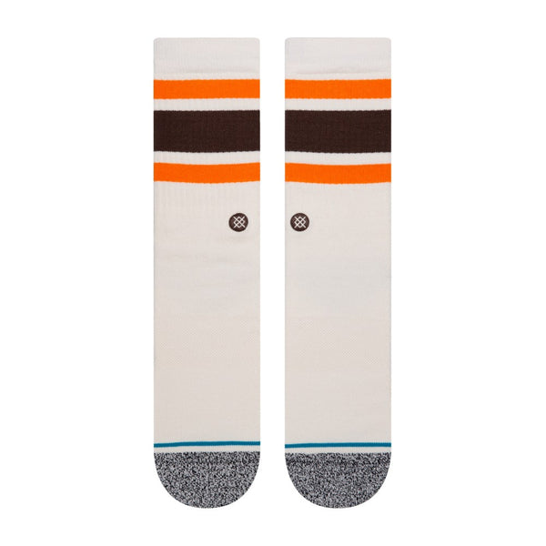 Stance-Boyd-St-Socks-Cream-Orange-Brown-Stripes-Pair-Flat-View