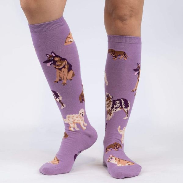 Sock-It-To-Me-Knee-High-Womens-Socks - Stay-Pawsitive-legs
