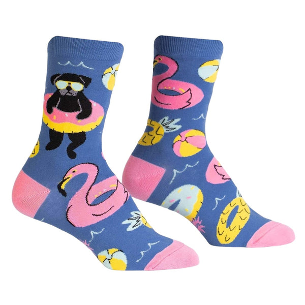 Sock-It-To-Me- Crew-Womens-Socks - -Summer-Puggin'