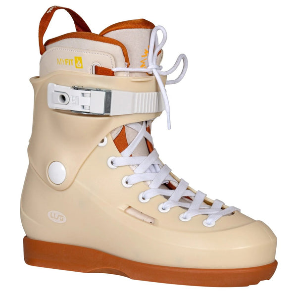 USD-Sway-Michael-Witzemann-Pro-Inline-Agressive-Skate-Boot-Only-Tan-Orange-Colourway-Front-View