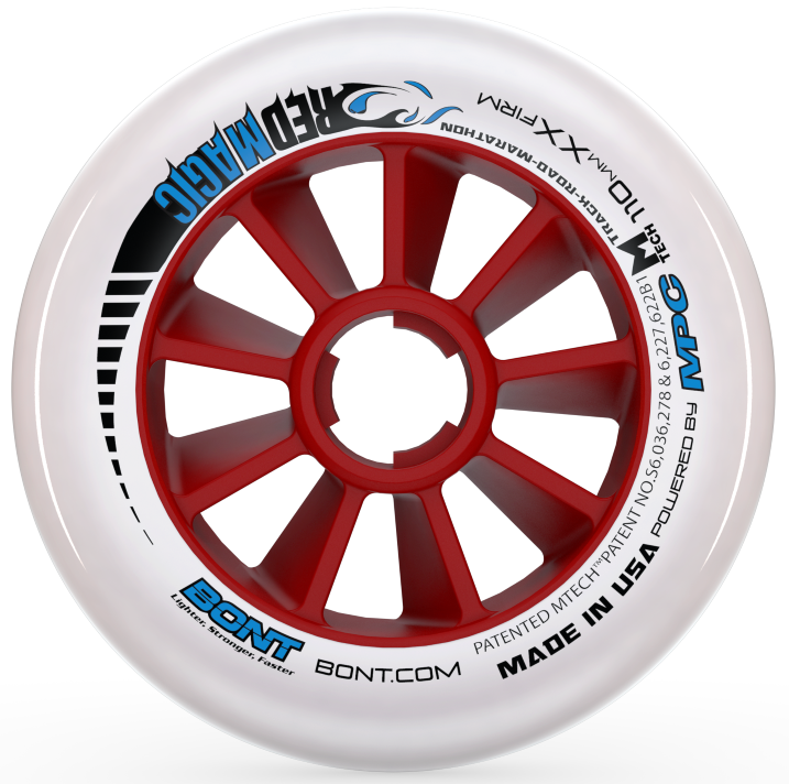 BONT-Red-Magic-110mm-Inline-Skate-Race-wheel - Firm