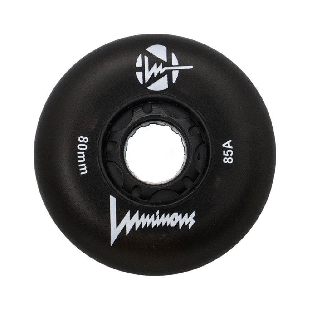 Luminous-LED-80mm-Inline-Skate-Wheel-Black-85a