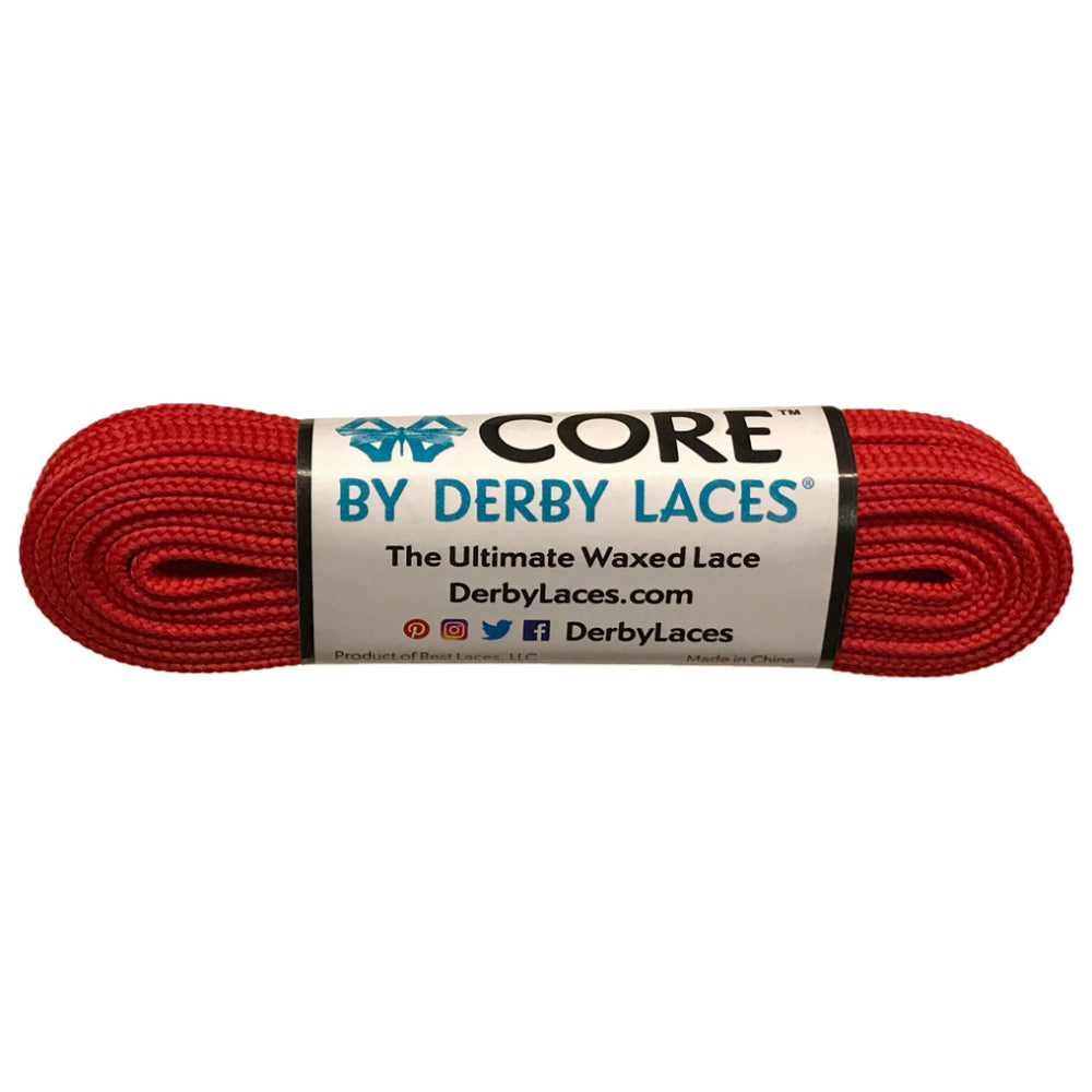 Derby Laces Core 6mm skate laces red