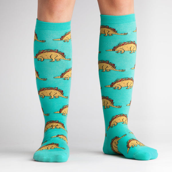 Sock- It -To-Me-Knee-High-Womens -socks - Tacosaurus-detail