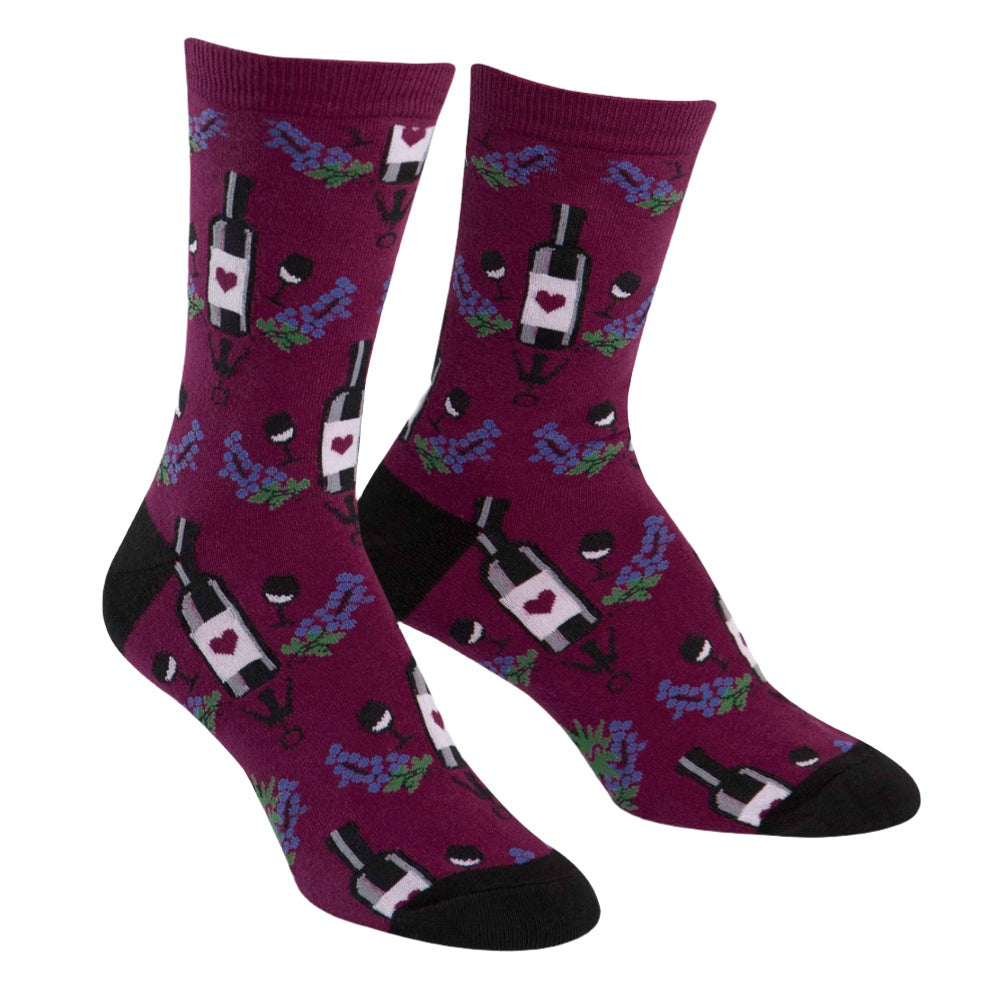 SOCK-IT-TO-ME-Women's-crew-Wine-socks